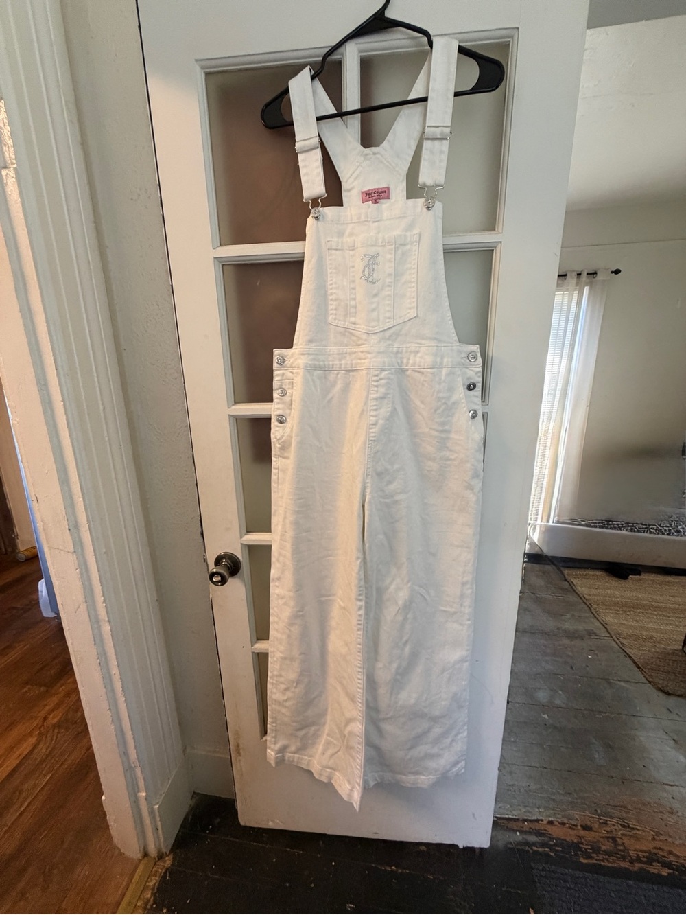 Juicy Couture White Overalls Jumpsuit - Classic Adjustable Straps